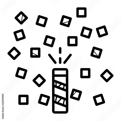 Shooting slapstick icon vector illustration