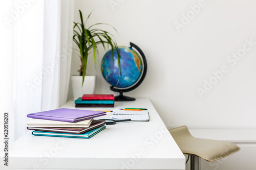 Wallpaper Mural School supplies on the table Torontodigital.ca