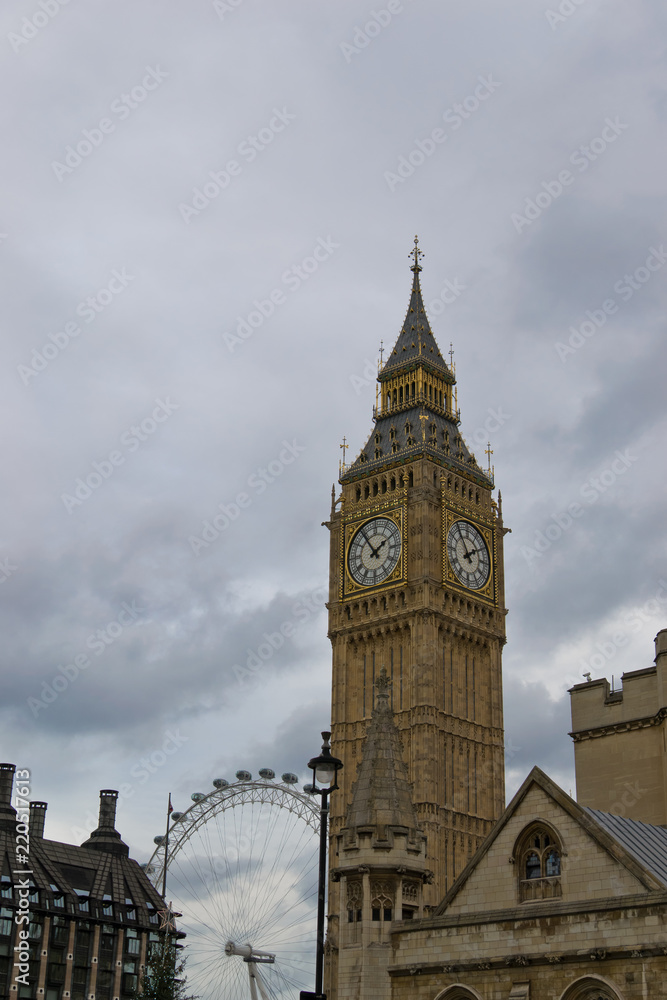 Vista del Big Ben a Londra, Regno Unito