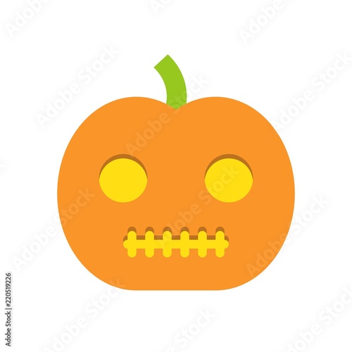 jack o lantern, Halloween related icon, flat design