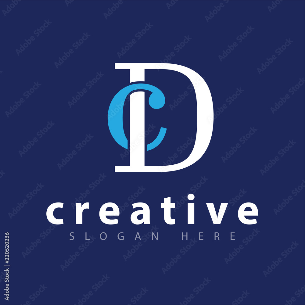 CD Initial letter logo icon vector CD Initial letter logo icon vector