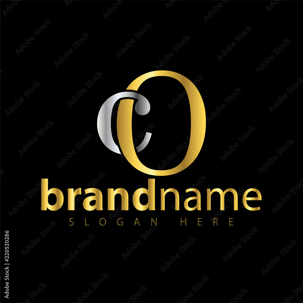 O C Initial letter logo icon vector O C Initial letter logo icon vector