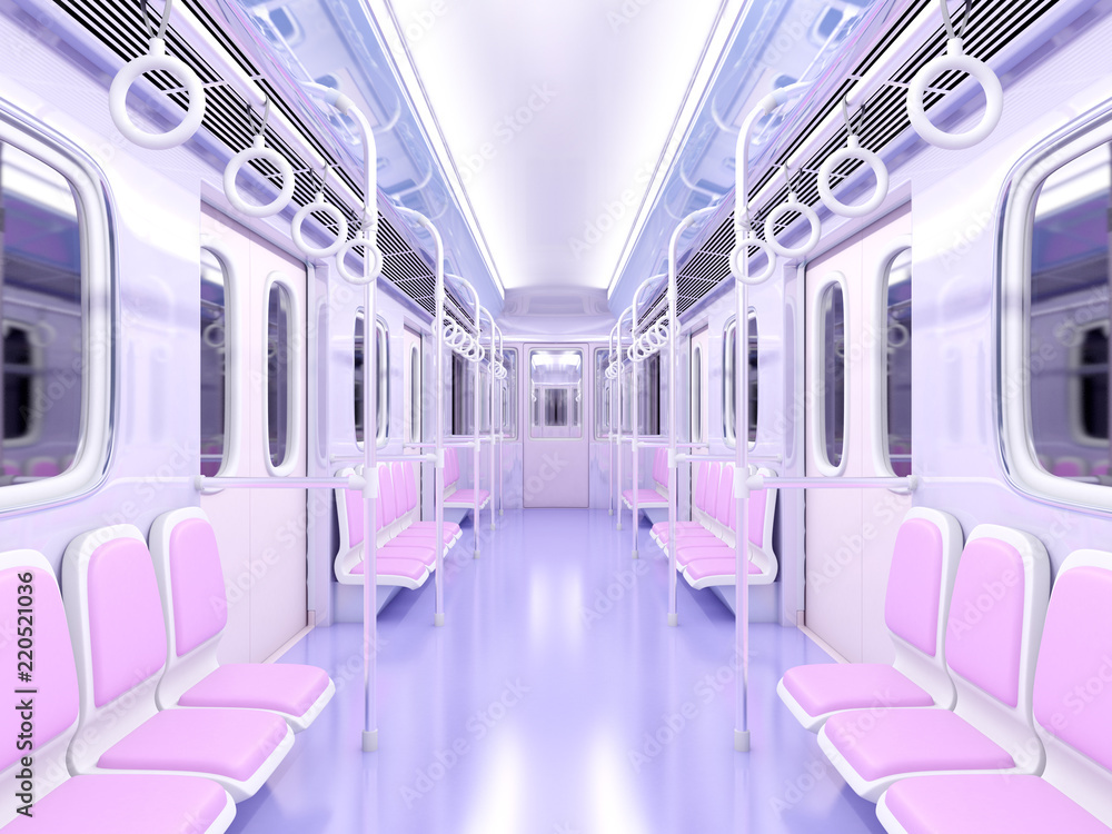 Obraz premium train cartoon interior
