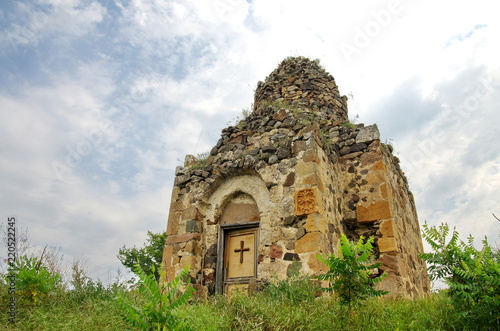 Orthodox chapel in the mountains on the edge of the cemetery