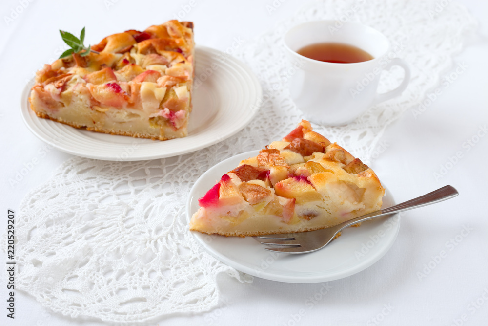 Pfirsich-Kuchen Pfirsich-Kuchen