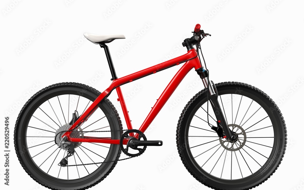 Fototapeta premium Bicycle on background. Bike.3D rendering.