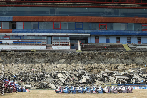 Bilde på lerret The Ghencea Stadium before being completely demolished