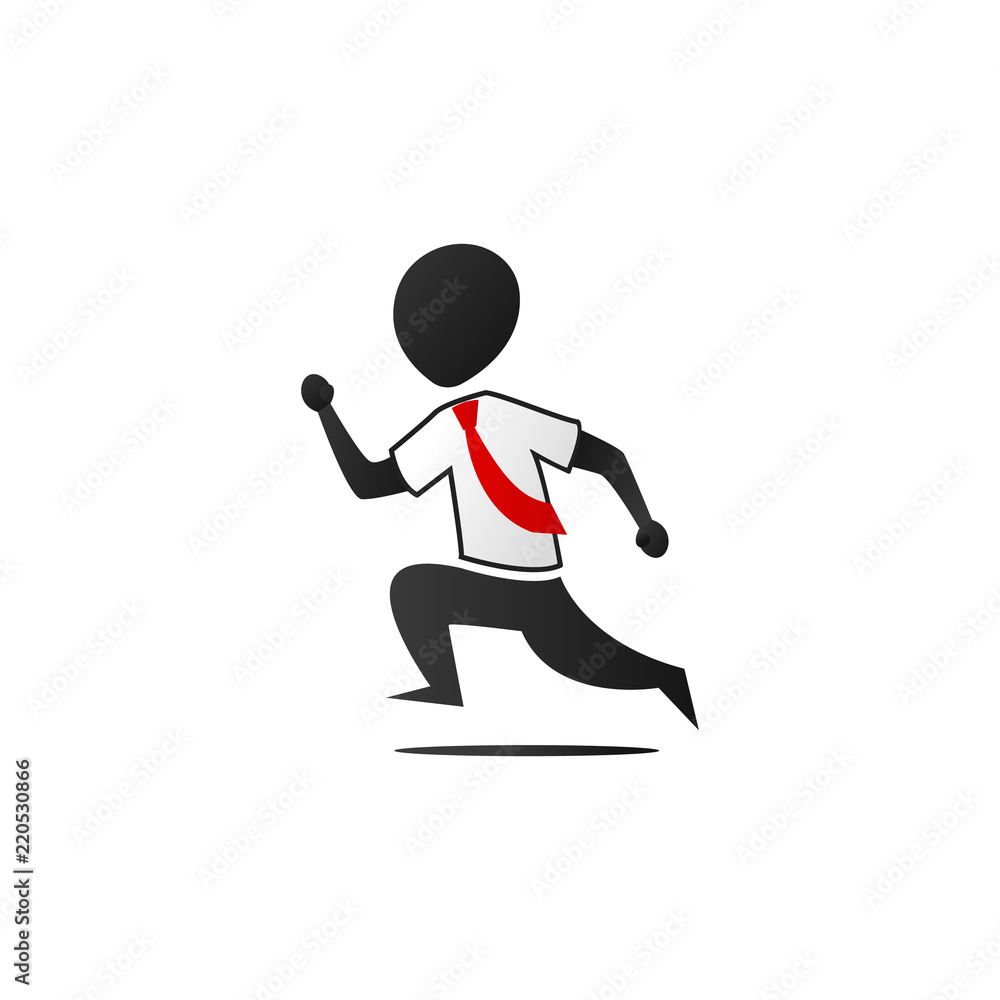 Silhouette Office Worker Man Running Action Pose Illustration Stock Vector Adobe Stock Silhouette Office Worker Man Running Action Pose Illustration Stock Vector Adobe Stock