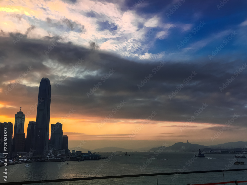 香港の夕方 香港の夕方