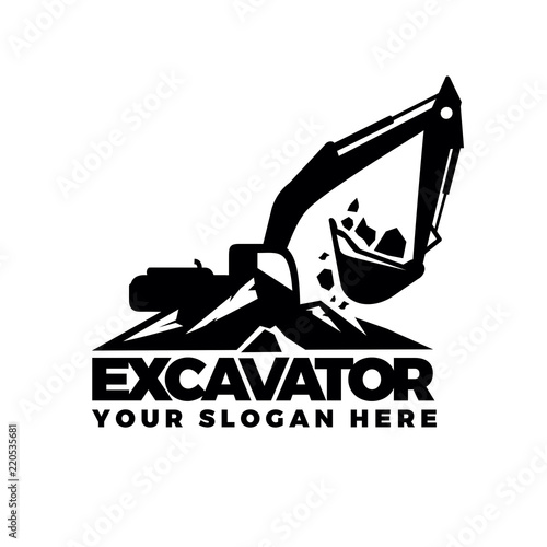 Excavator Logo Vector