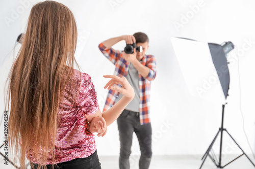Young woman posing for prof...