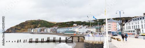 Skyline of Aberystwyth on he coast of  Pembrokeshire, in Wales, UK photo
