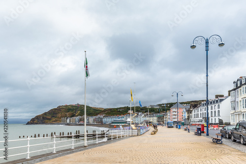 Skyline of Aberystwyth on he coast of  Pembrokeshire, in Wales, UK