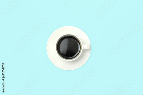 hot coffee black coffee isolated on colorful background 
