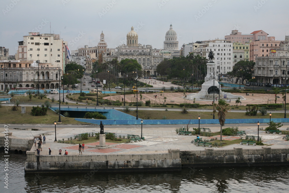 The City of Habana, Cuba. 06.05.2009.  The monument of general Maximo Gomez on the Waterfront.