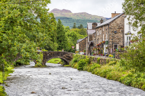 Photos Beddgelert town and bridge in the heart of Smowdonia National Park in Gwynedd, W