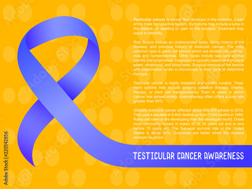 Testicular cancer awareness. Violet ribbon. Men’s health