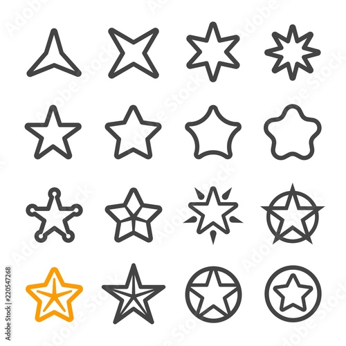 star line icon set