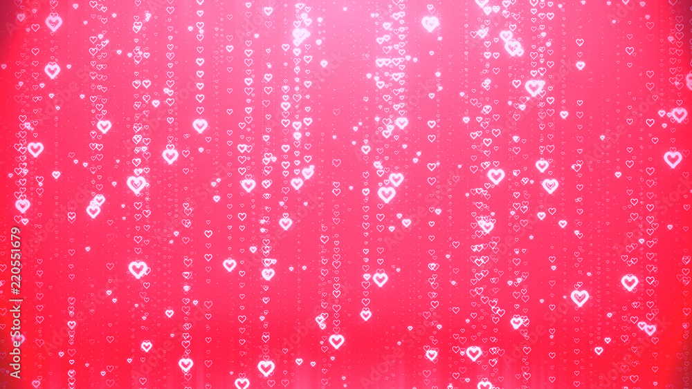 Abstract falling sparkling hearts. particle glitter effect. Bright design element for decoration holidays valentine's day. Abstract falling sparkling hearts. particle glitter effect. Bright design element for decoration holidays valentine's day.