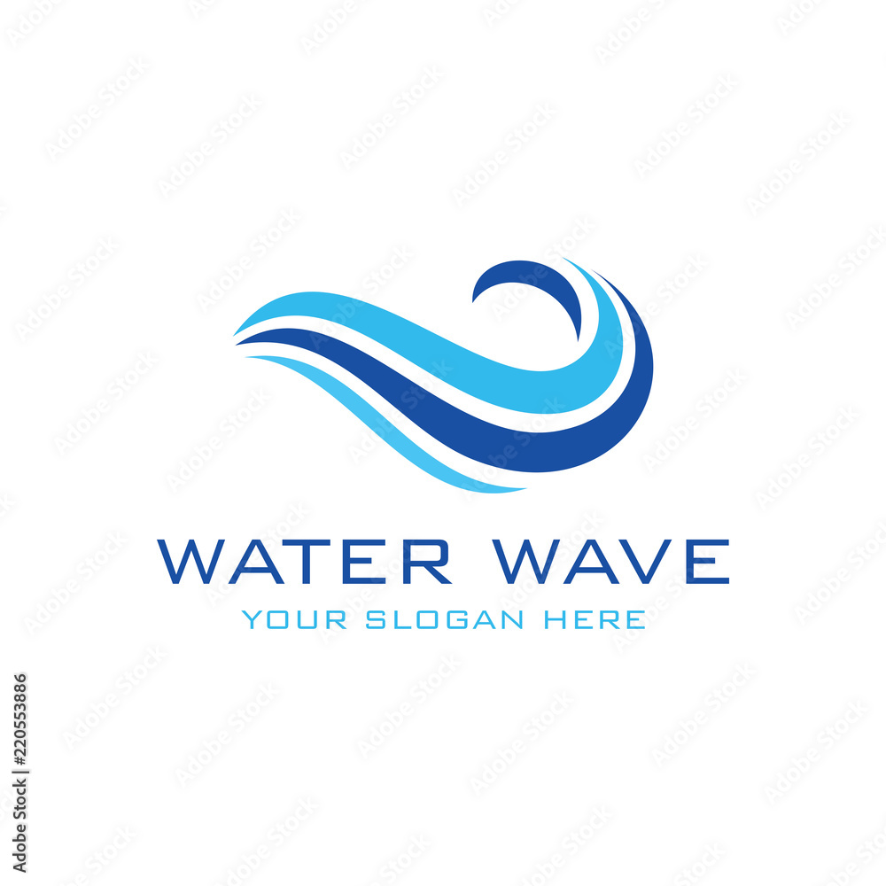 Water wave logo