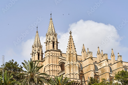 La Seu, the gothic medieval cathedral of Palma de Mallorca island, Spain
