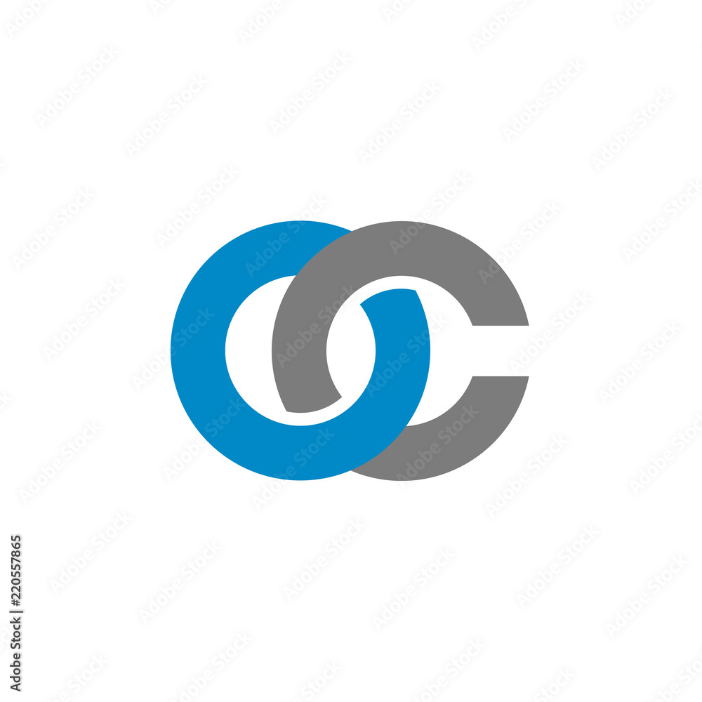 OC initial logo template vector