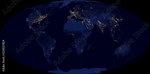 Map of the world at in Mollweide projection - shaded relief, the map colors gradually blend into one another across regions and from lowlands to highlands - 3D rendering