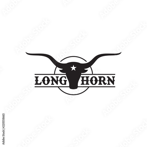 Long Horn Logo Vector