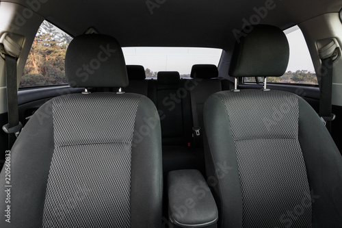 Car interior, part of front seats
