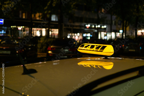 Taxi - glowing sign