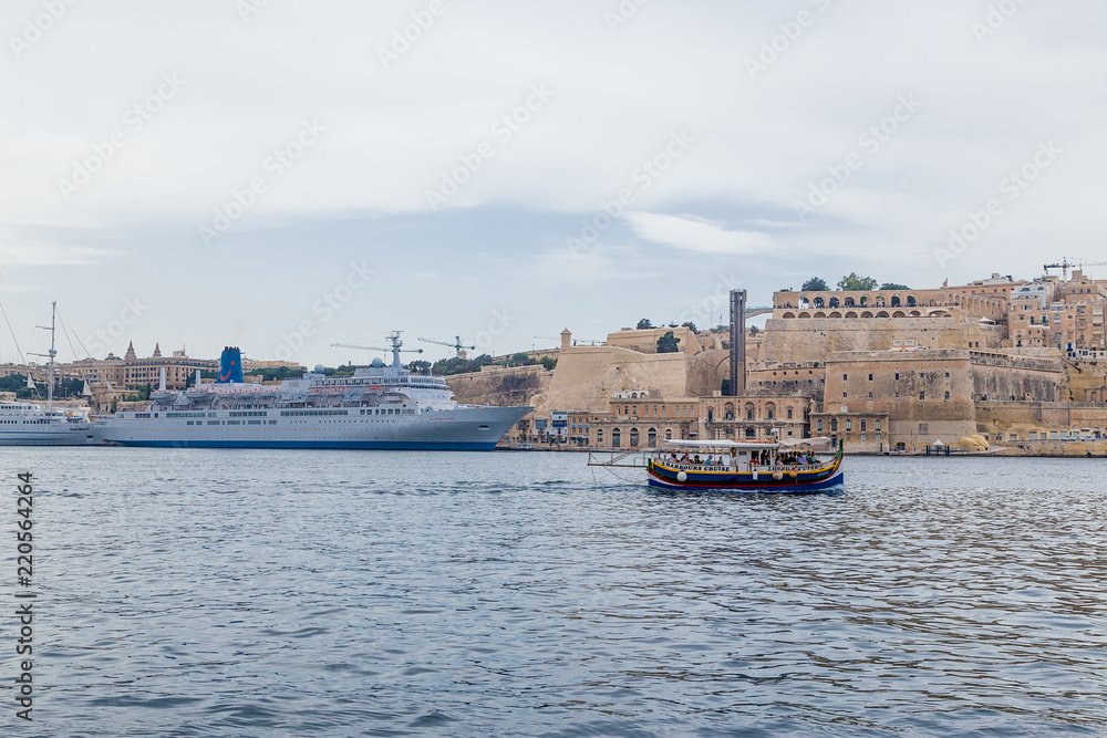 Valletta, Malta. Port and fortifications