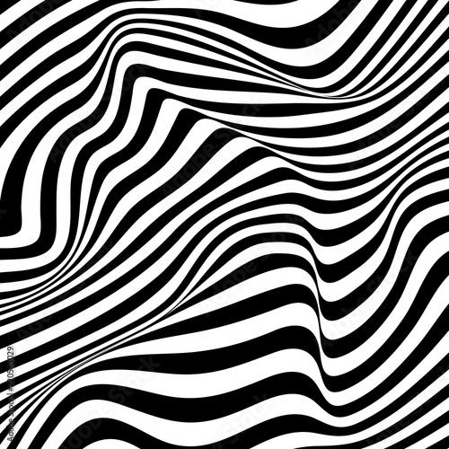 Abstract stripe pattern background in black and white.