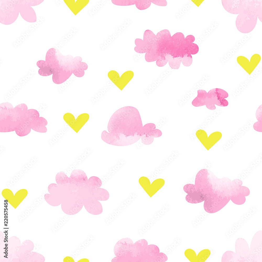 watercolor clouds seamless pattern watercolor clouds seamless pattern