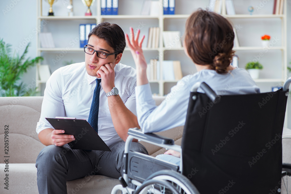Patient visiting psychotherapist to deal with consequences of tr Patient visiting psychotherapist to deal with consequences of tr