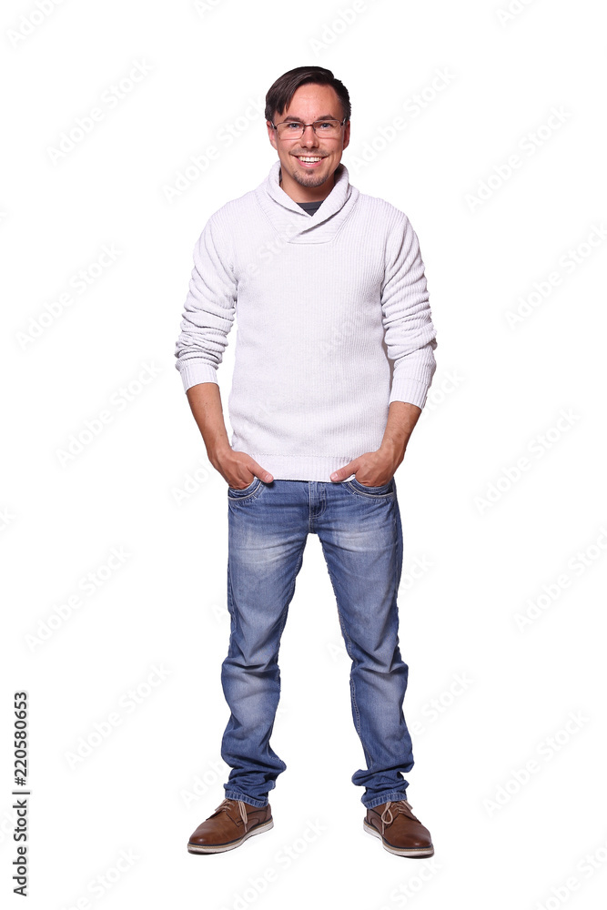 Caucasian full body man Caucasian full body man