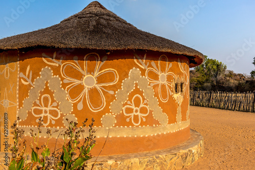 Little village kitchen traditional hut, Matopos, Zimbabwe photo