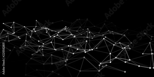 Abstract technology background. Science background. Big data. Background vector. Plexus effect. Network connection structure. Vector illustration.