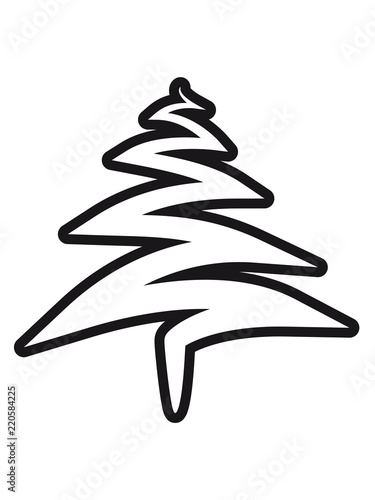 kontur weihnachtsbaum weihnachten nikolaus winter geschenke tannenbaum nadelbaum baum kalt schnee schmuck clipart