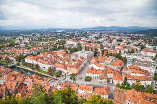 Panorama of Ljubljana, rooftops