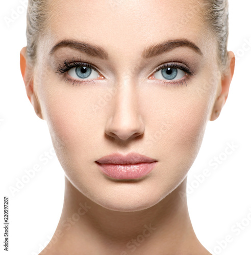 Young woman with beautiful face