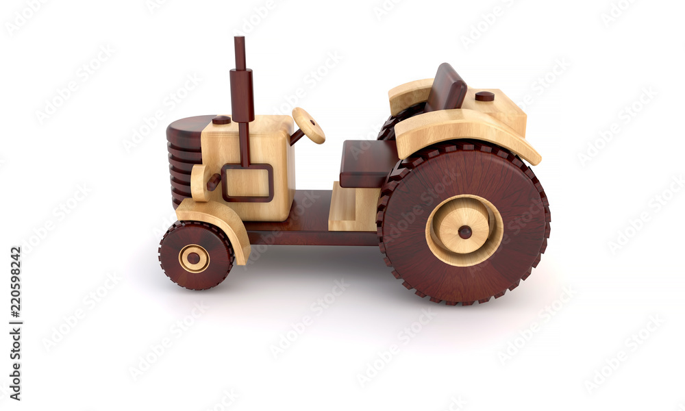 3d rendering wooden toy cars from two varieties of wood vintage models on a white isolated background 3d rendering wooden toy cars from two varieties of wood vintage models on a white isolated background