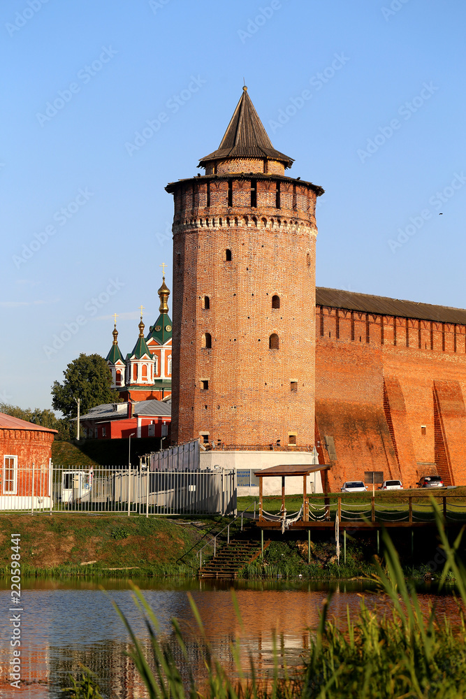 Photo of the ancient Russian tower in the Kremlin