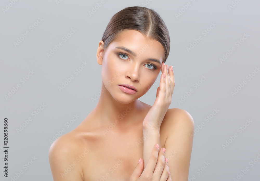 Beautiful young woman with perfect skin. Beautiful young woman with perfect skin.