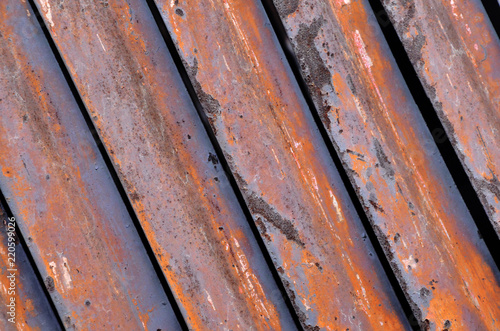 red metal machinery background