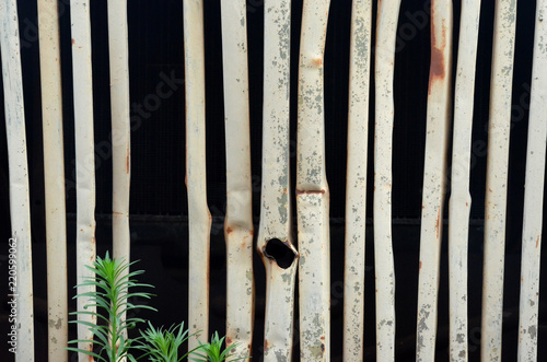 Old pipes closeup detail
