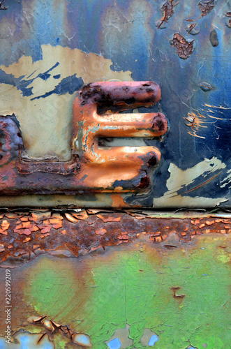 Closeup of letter 