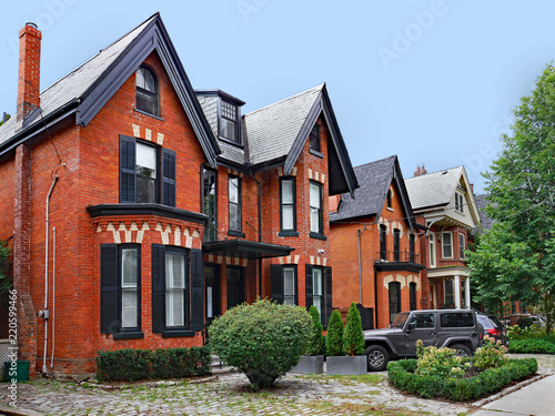 restored Victorian semi-detached houses © Spiroview Inc.