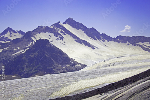 View on mountains from big caucasian ridge