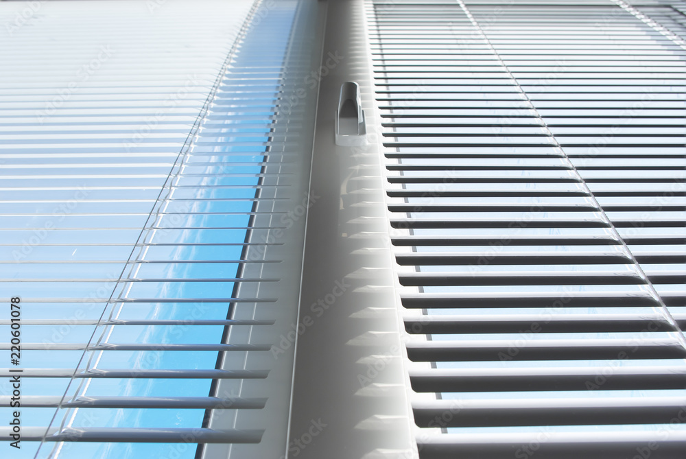 Obraz premium Windows with blinds. Element of design. Texture composition.