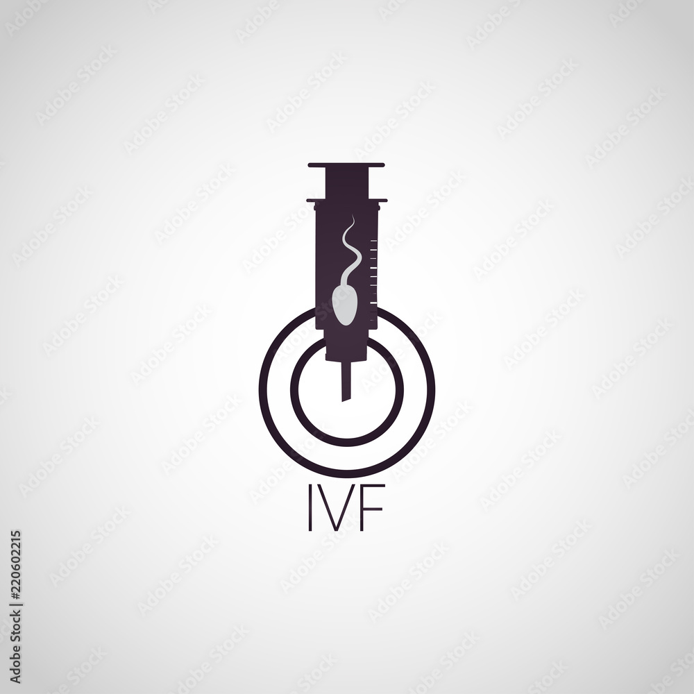 In Vitro Fertilization logo, IVF logo icon, Newborn baby, IVF concept Vector illustration In Vitro Fertilization logo, IVF logo icon, Newborn baby, IVF concept Vector illustration